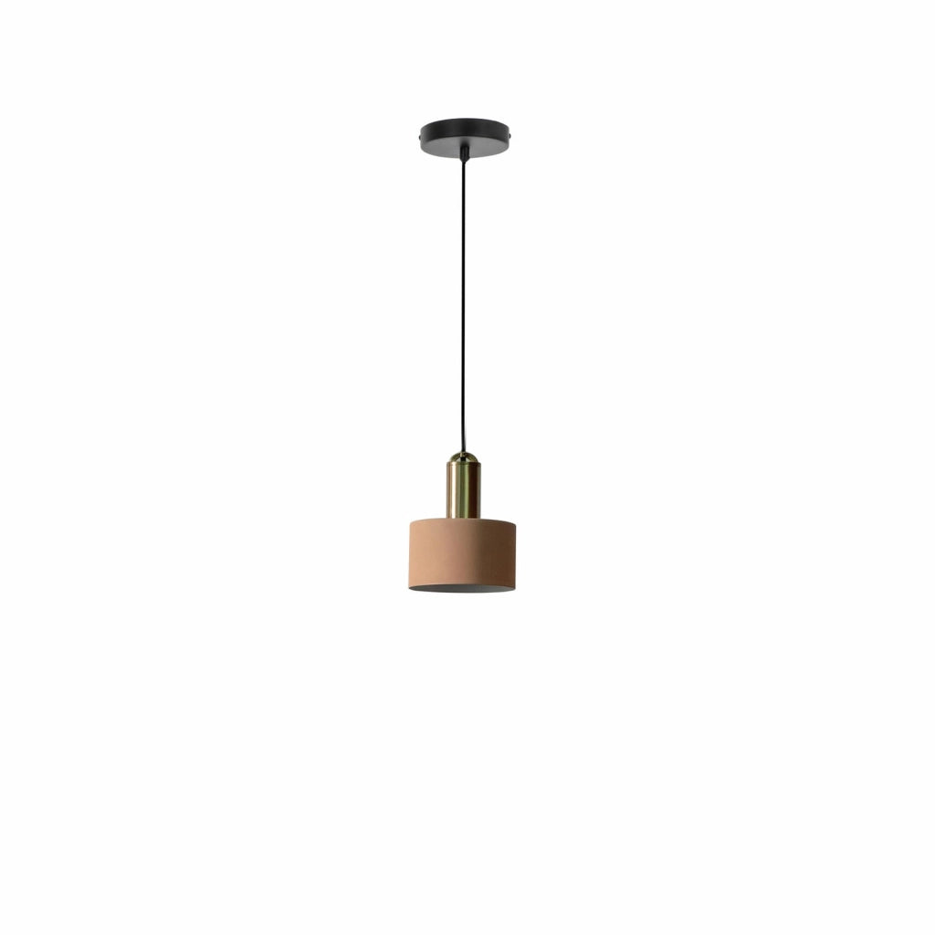 Lampada a Sospensione 13x13xH150 cm in Metallo Sirio Rosa Opaco
