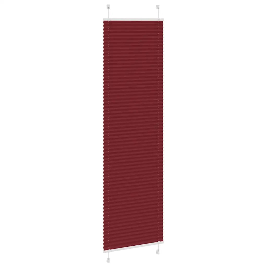 vidaXL Tenda Plissettata Rosso Bordeaux 60x200 cm Larghezza Tessuto