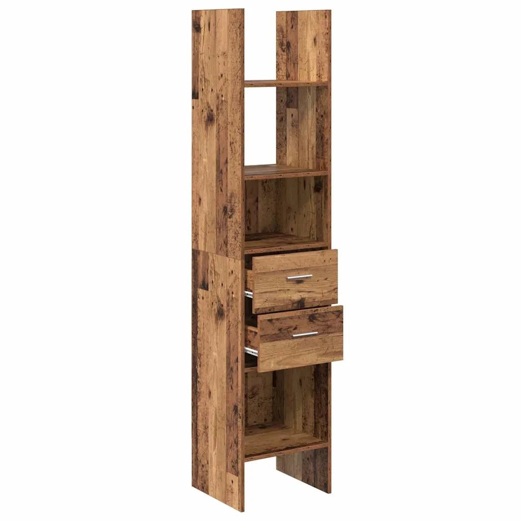 vidaXL Armadio per Libri Legno vecchio 40 x 35 x 180 cm