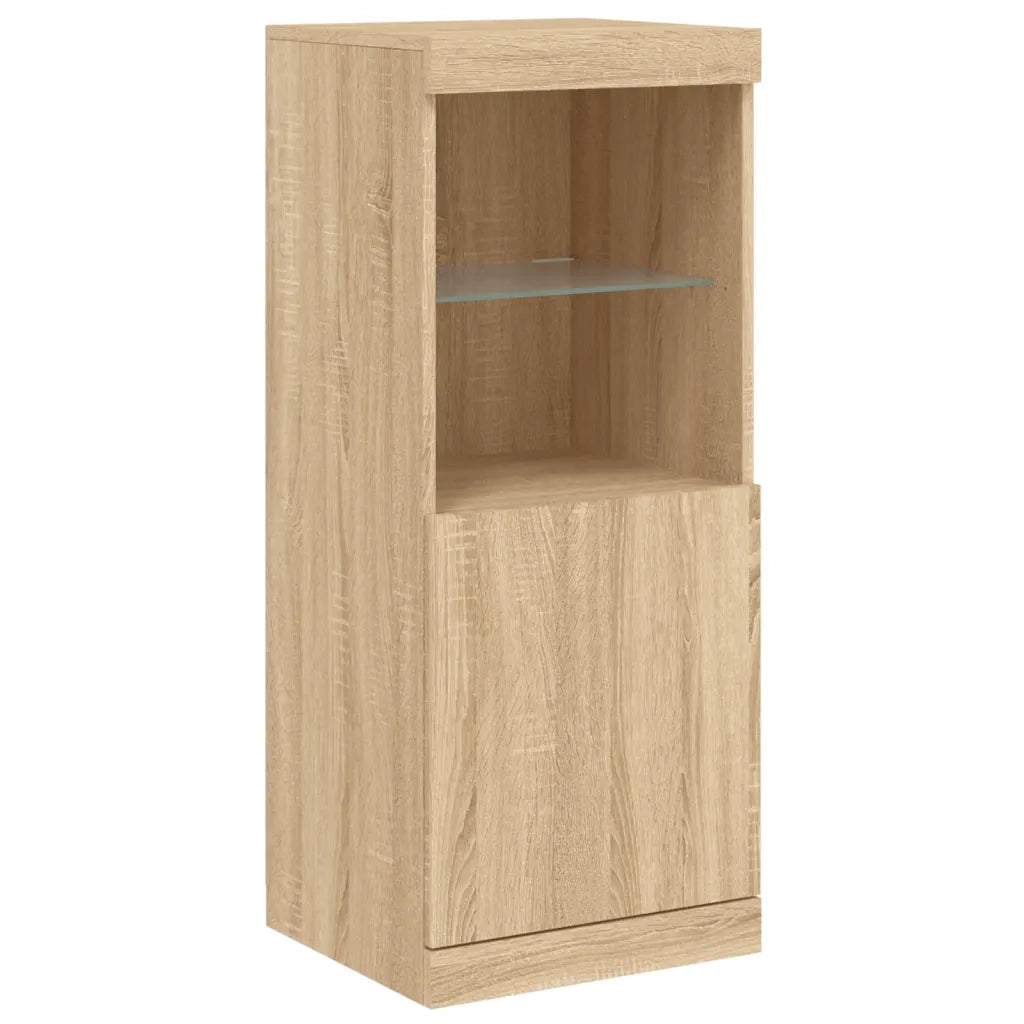Credenza con Luci LED-Buffet-Armadio da cucina Rovere Sonoma 41x37x100 cm 196476