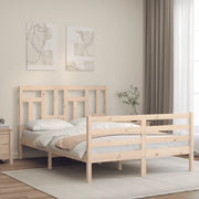 Giroletto con Testiera-Struttura Letto con testiera Double in Legno Massello 253651