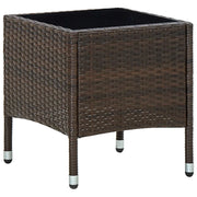 Tavolo da Giardino Marrone 40x40x45 cm in Polyrattan cod mxl 34193