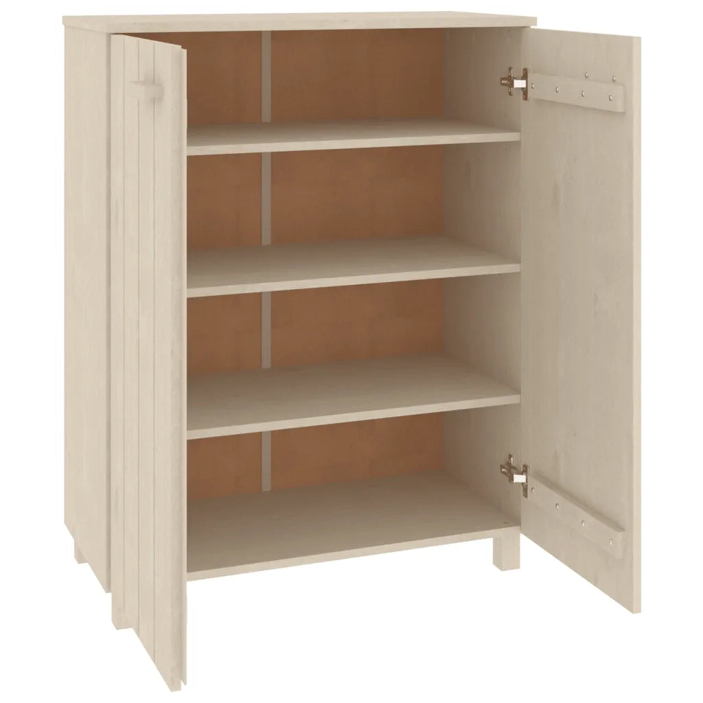 Scarpiera HAMAR ambra 85x40x108 cm in Legno Massello di Pino 340516