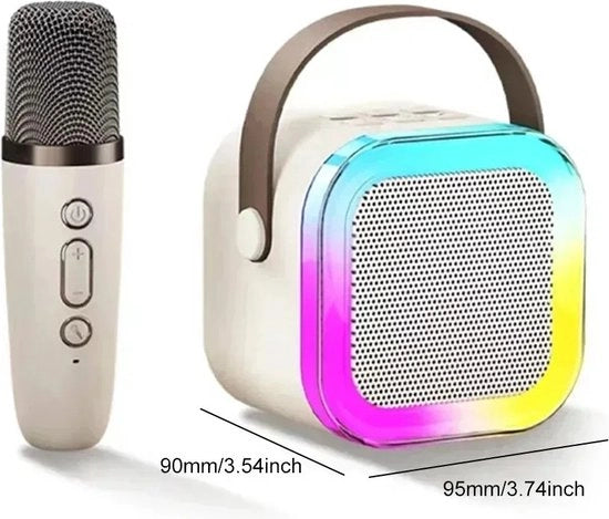 Set di Karaoke per Adulti - Set di Karaoke per Bambini - Bluetooth - Set di Karaoke con Microfono Senza Fili - Mini Set di Karaoke