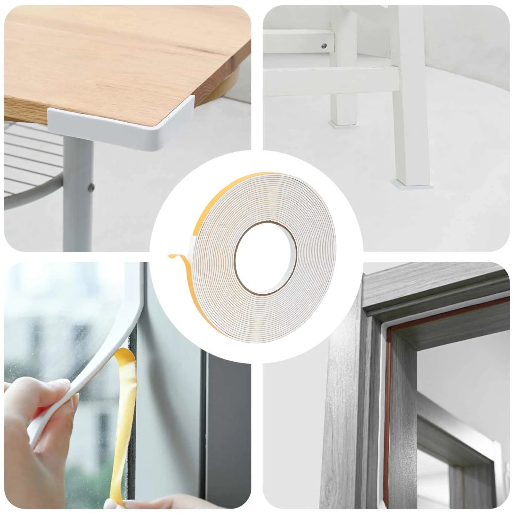 Nastro adesivo in schiuma Bianco 10mm x 10m Schiuma CR 42024105