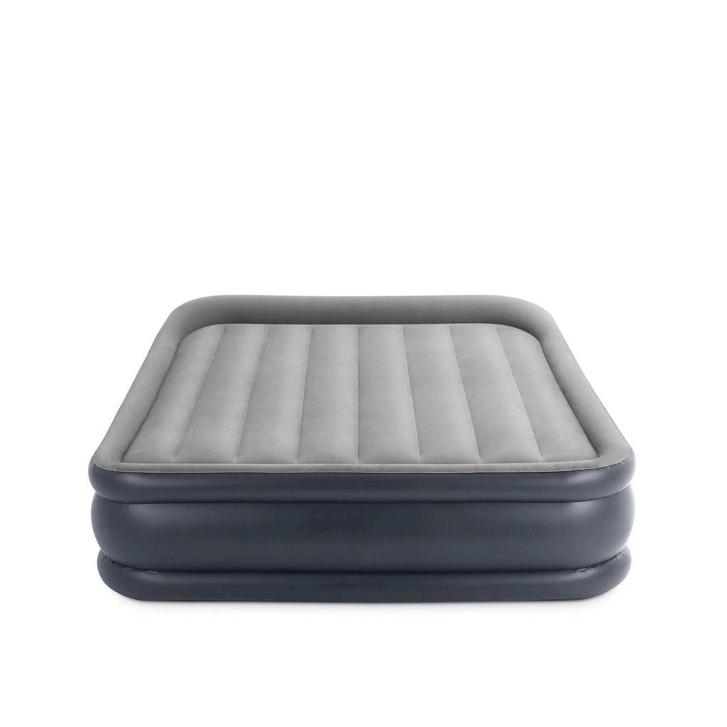 Intex 64136ND Materasso Dura-Beam Pillow Rest Deluxe Matrimoniale Bicolore con Pompa Elettrica Incorporata 152x203x42 cm