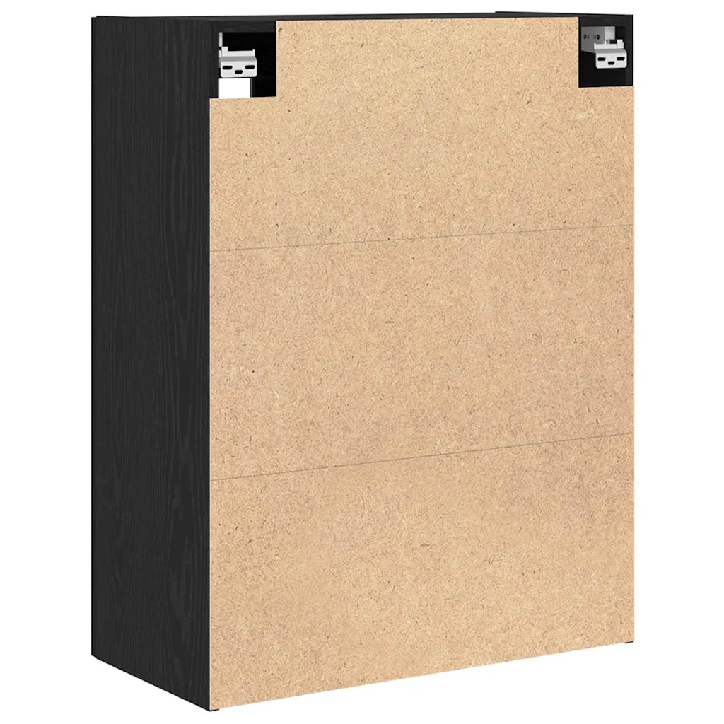Armadietto a Muro | Mobile a Parete Rovere Nero 69,5 x 34 x 90 cm