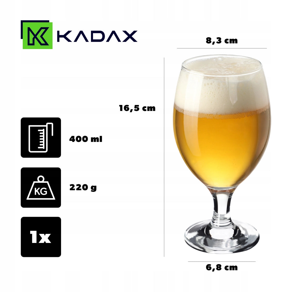 Boccale da birra KADAX, bicchiere da birra grande, tazza alta 400 ml