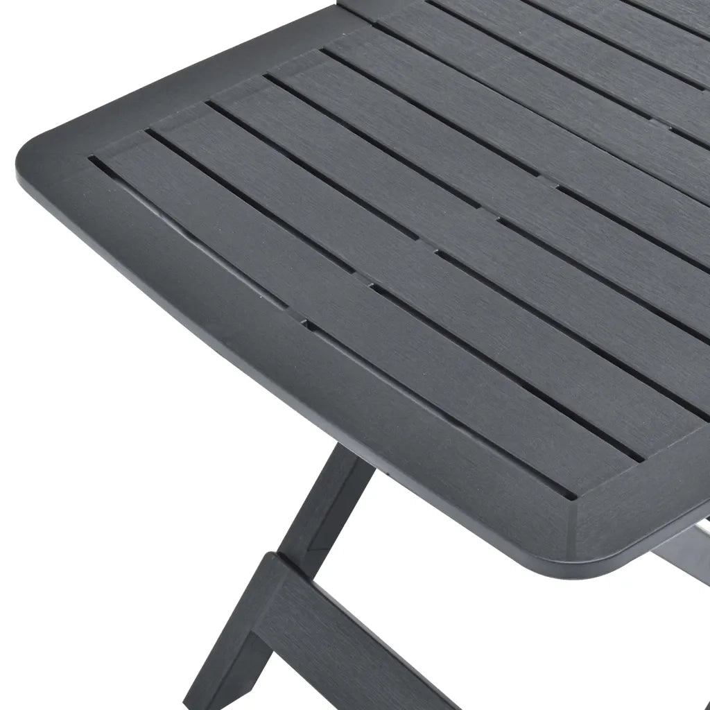 Tavolo da Giardino Antracite 79x72x70 cm in Plastica 48792