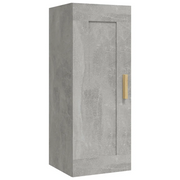 Armadietto a Muro | Mobile a Parete Grigio Cemento 35x34x90 cm Legno Multistrato