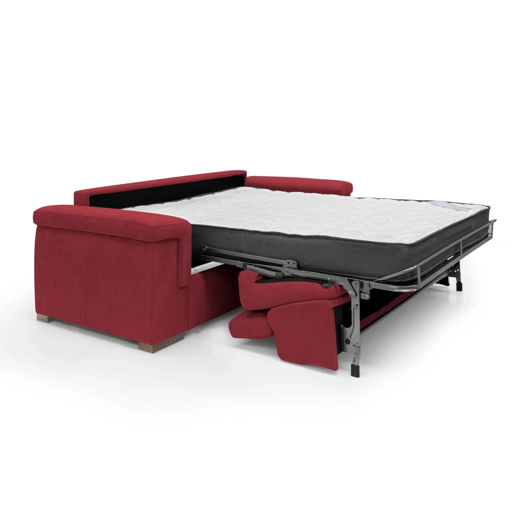 Giunone Divano letto mat. H18 220 cm (mat. 140x197 cm) rosso