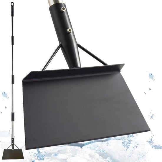 Manico da 152 cm con manubrio piatto per spazzaneve per la pavimentazione stradale - zappa per neve pesante - zappa multifunzionale per giardini all'aperto