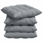 Cuscini per Seduta 4 pz | Cuscini per sedie Grigio chiaro 40 x 40 x 6 cm Tessuto