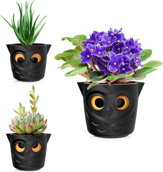 Piantine autosufficienti 127 cm - Set di 3 - Vasi in plastica per piante da appartamento - Indicator di livello d'acqua Uiloog - Vaso per piante da appartamento Uil - Ideale come regalo
