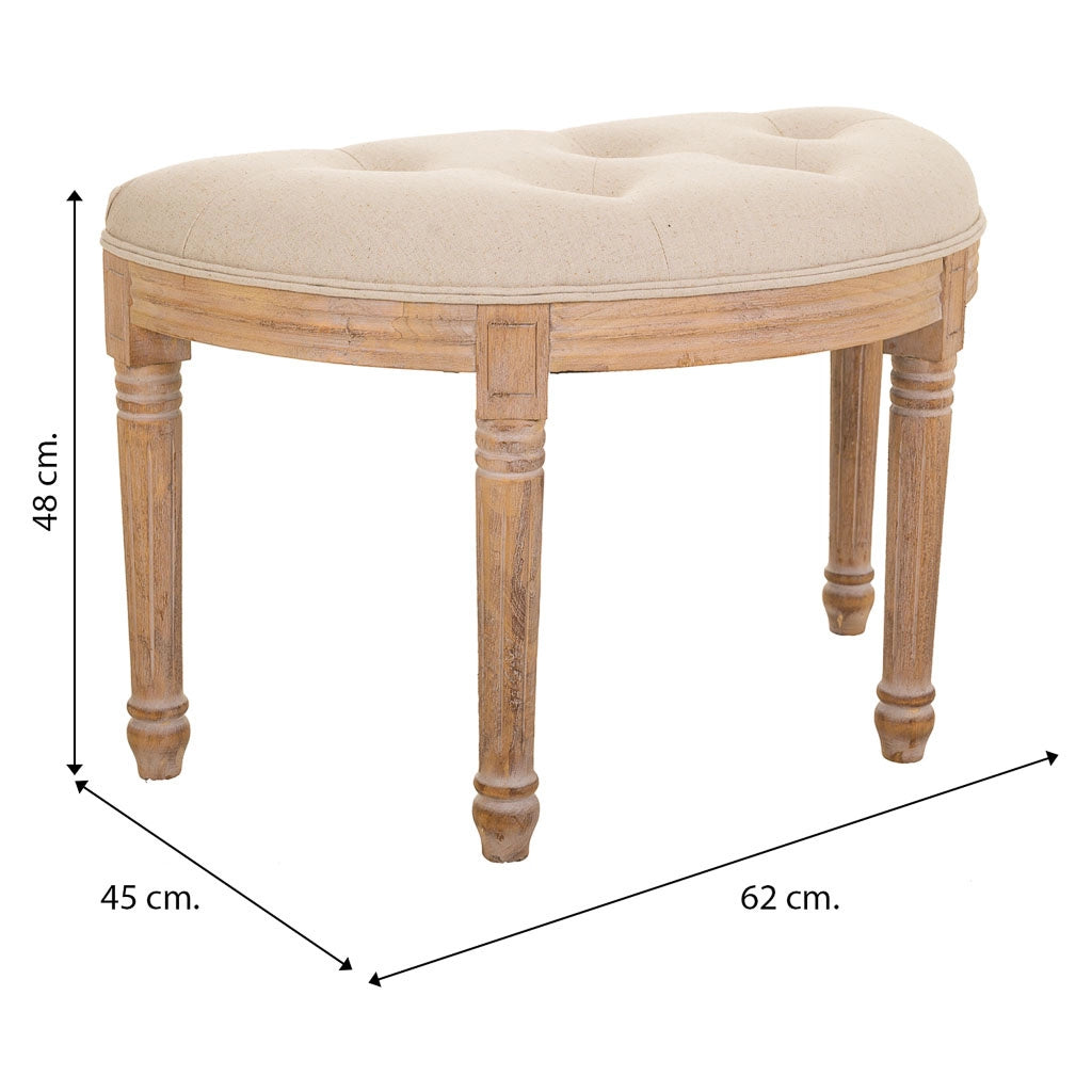Panchina in legno marrone 62x45x48
