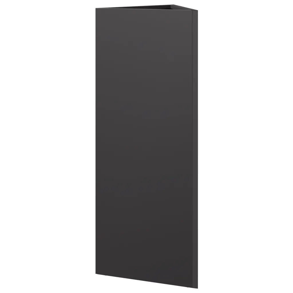 Fioriera da Giardino Nera Triangolare 30x26x75 cm in Acciaio 851143