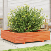 Fioriera Giardino-Vaso da Esterno-Contenitore per Piante 100x100x26,5cm Legno Massello Pino