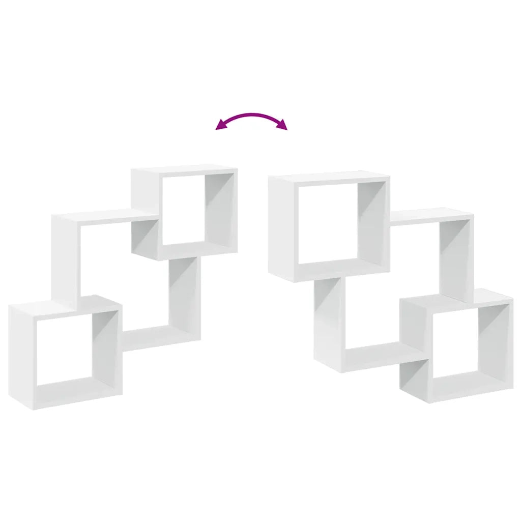 vidaXL Mobile a Parete 78x18x71 cm Bianco in Legno Multistrato