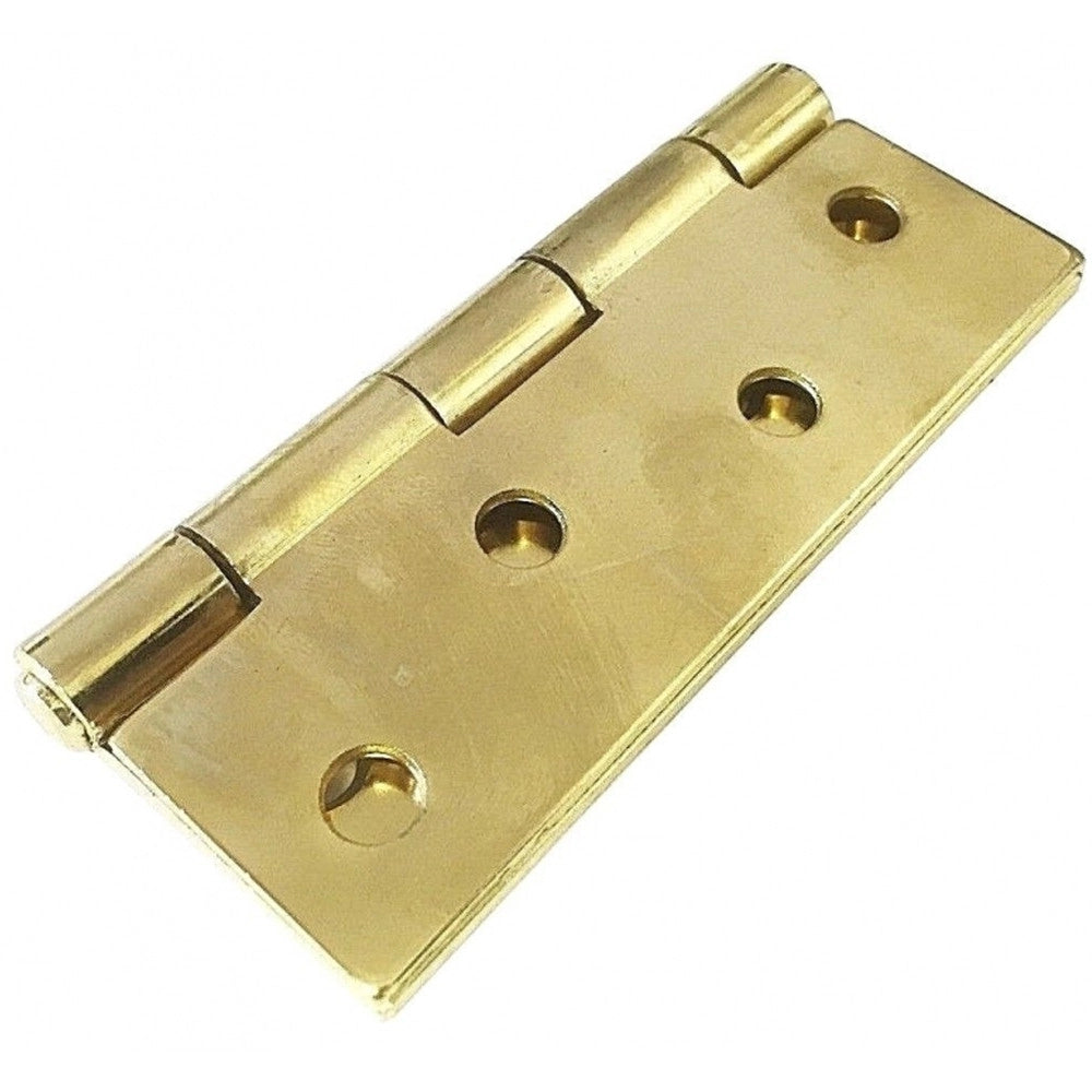 Trade Shop - Set 4 Cerniere 100mm Libro Dorato Kit Viti Apertura Per Ante Pensili Mobili Cucina -