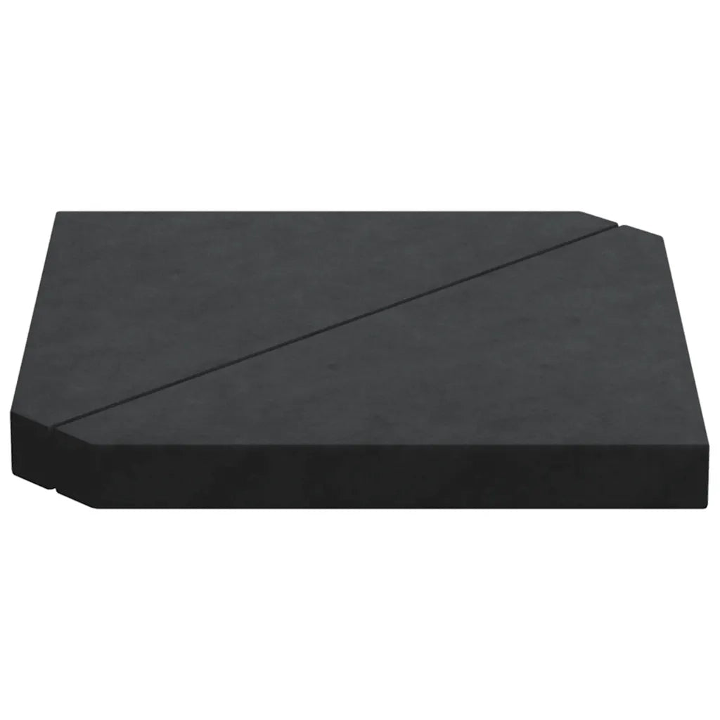 vidaXL Piastre per Parasole 2 pz in Granito Triangolare 14 kg Nero