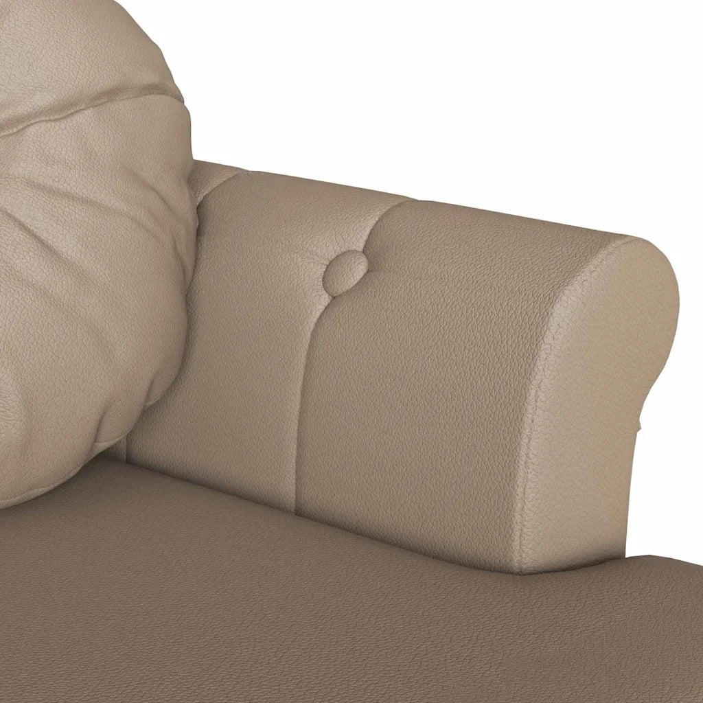 Panca Chesterfield con cuscino Cappuccino 120,5 x 65 x 75 cm