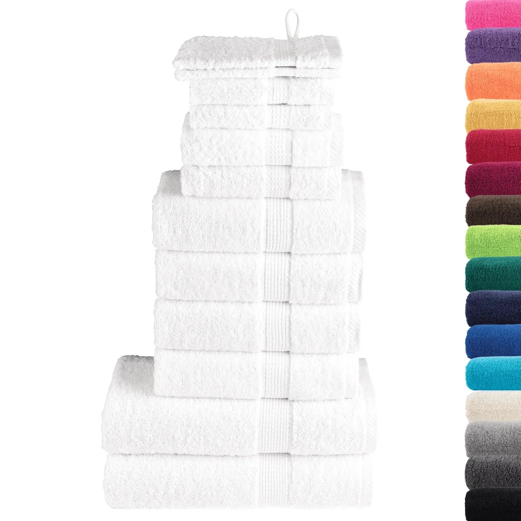 Set ASciugamani SOLUND 12 pz | Teli per bagno Bianchi 600 gsm
