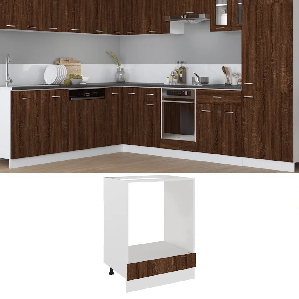 Mobile da Forno Rovere Marrone 60x46x81,5 cm Legno Multistrato cod mxl 62423