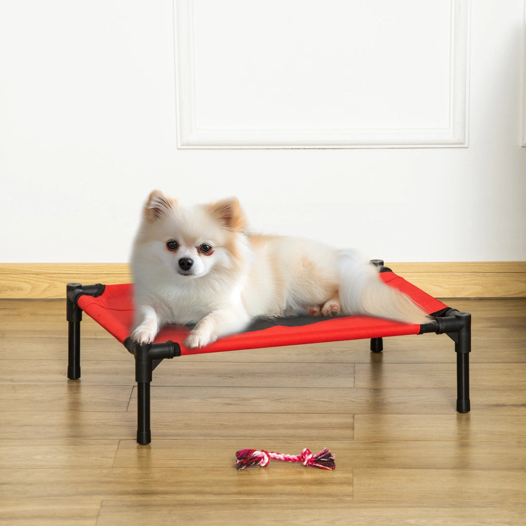 Letto per animali ¨C zephmum ¨C rosso e nero tessuto oxford 61x46x18 cm