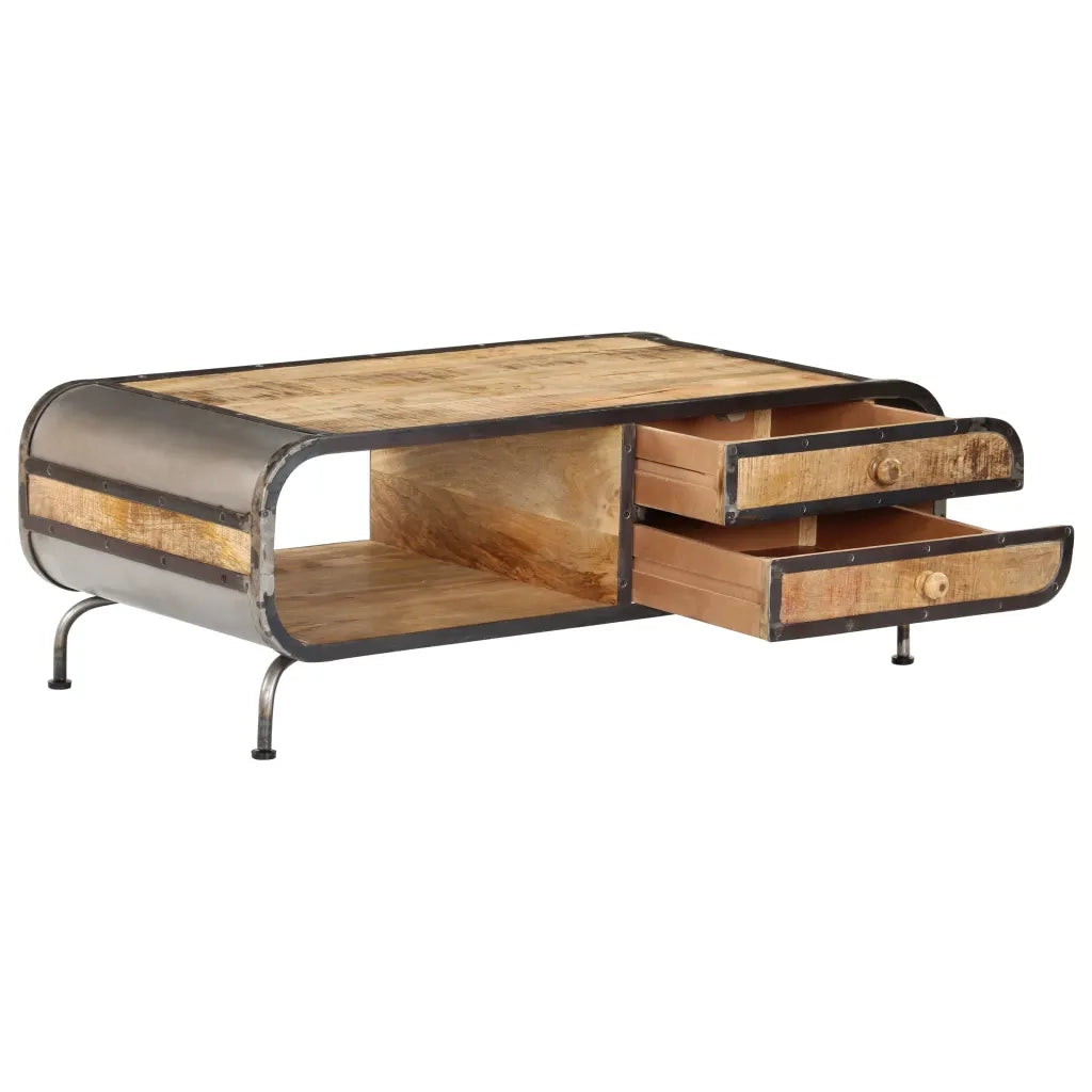 Tavolino da CaffÃ¨ 100x50x35 cm Legno Massello di Mango