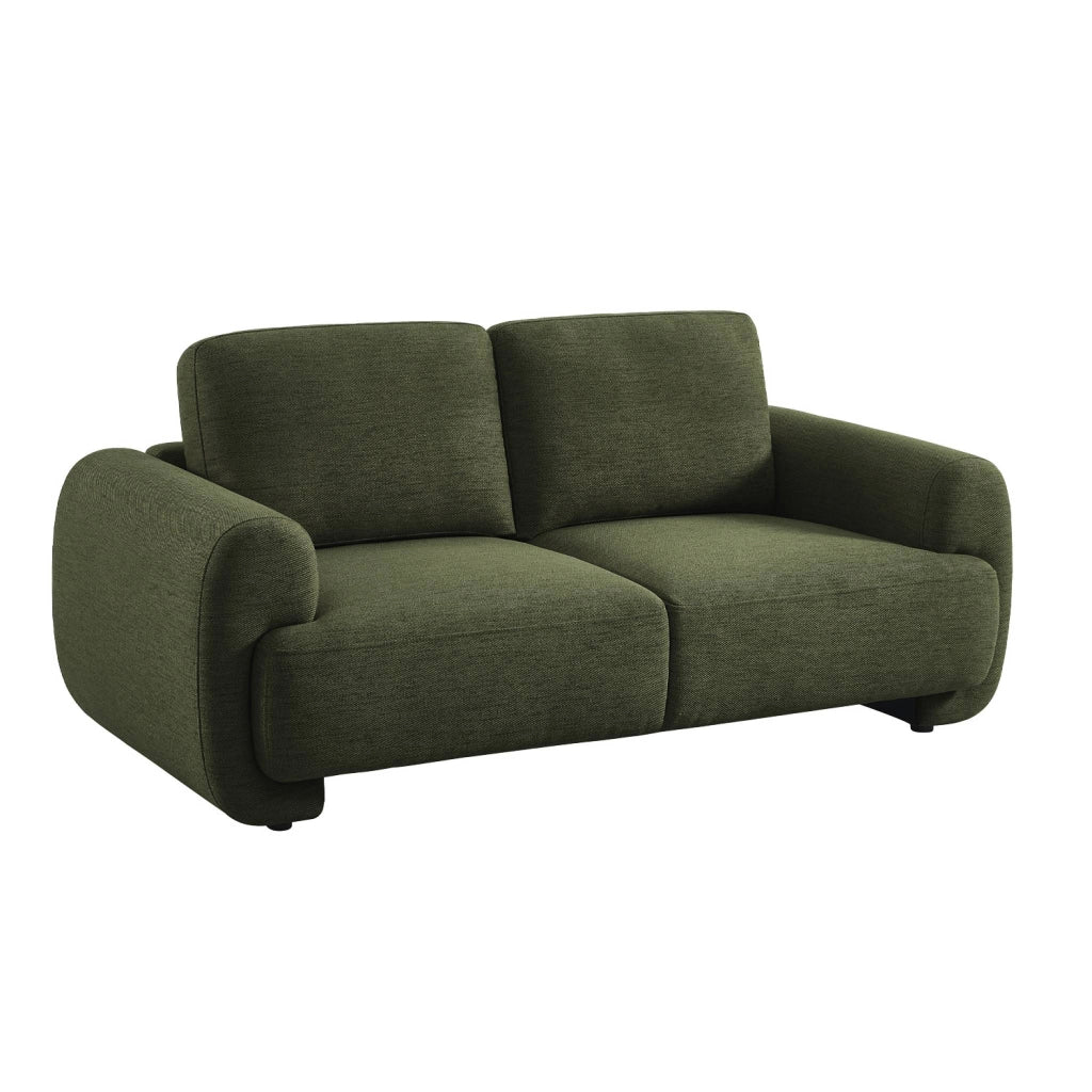 Divano in tessuto, 2 posti, verde kaki