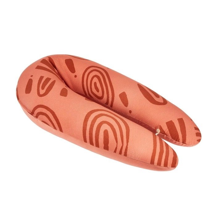 Babymoov B.Love Cuscino di maternità e allattamento al seno con riempimento in microbead ultra sottile - Made in Europa, terracotta