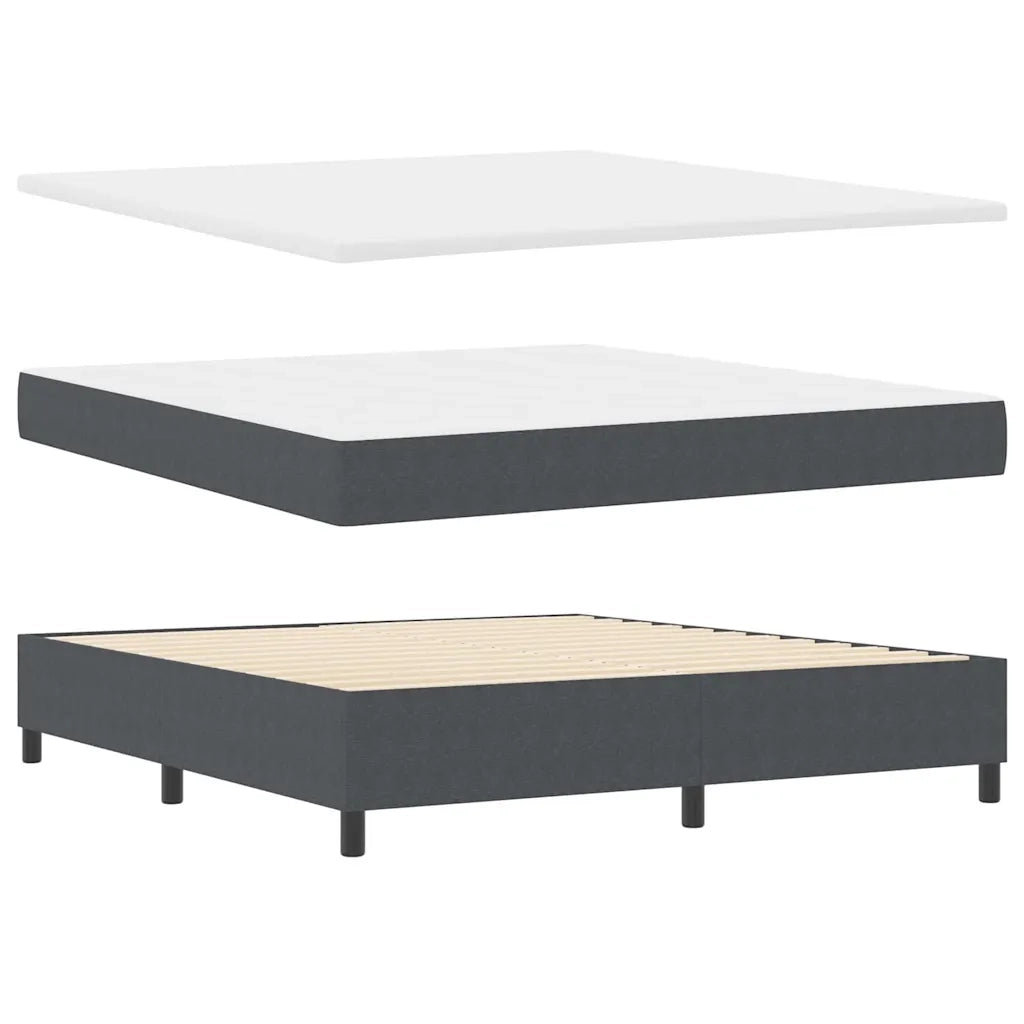 Letto a Sorgente LED Grigio Scuro e Bianco 180 x 200 cm 3337612