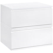 EasyComfort Set di 2 Comodini Sospesi con Cassetto in Truciolato e MDF, 49x38x23 cm, Bianco