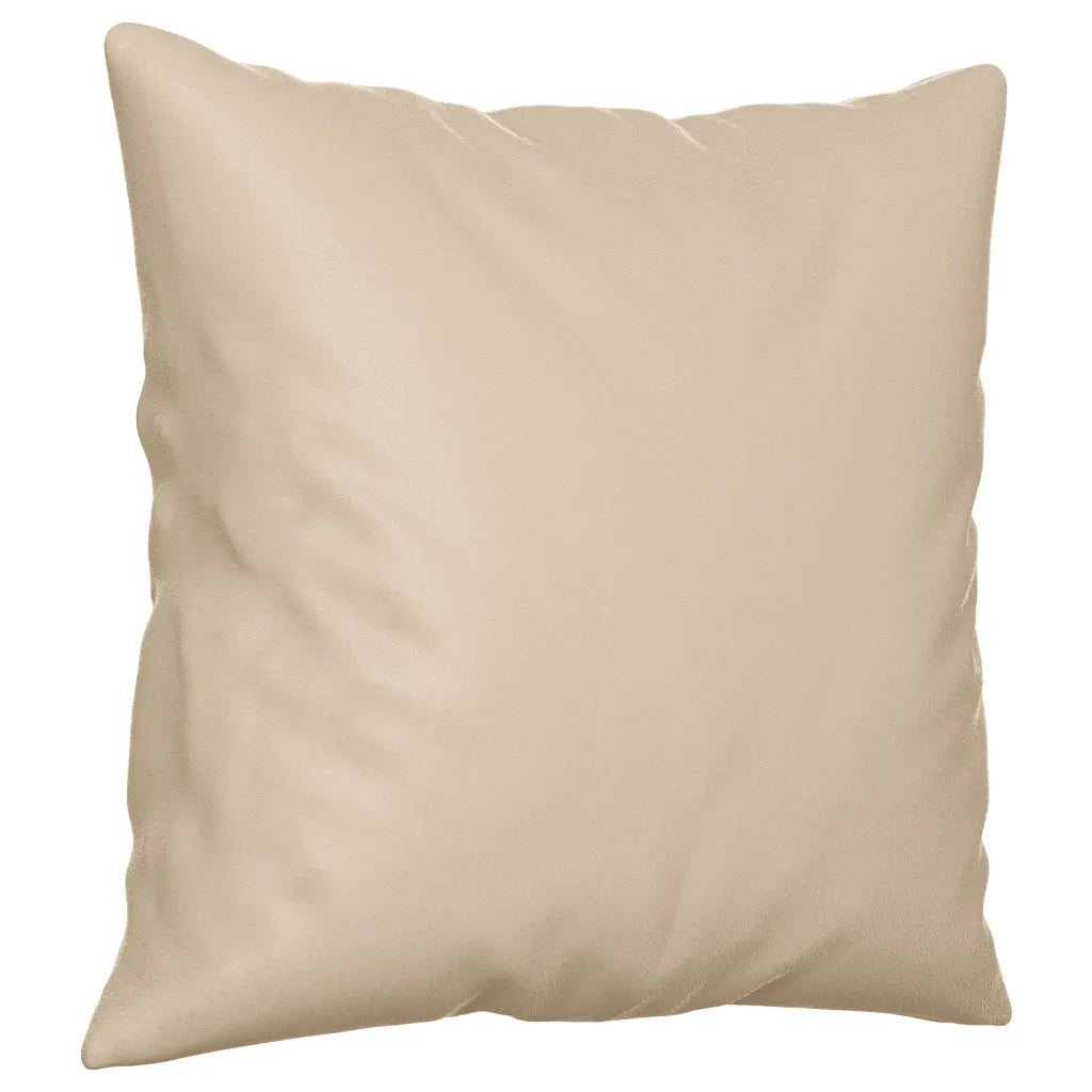 Divano a 2 Posti con Cuscini-Sofa 2 Posti con Cuscini Crema 120 cm Tessuto Microfibra