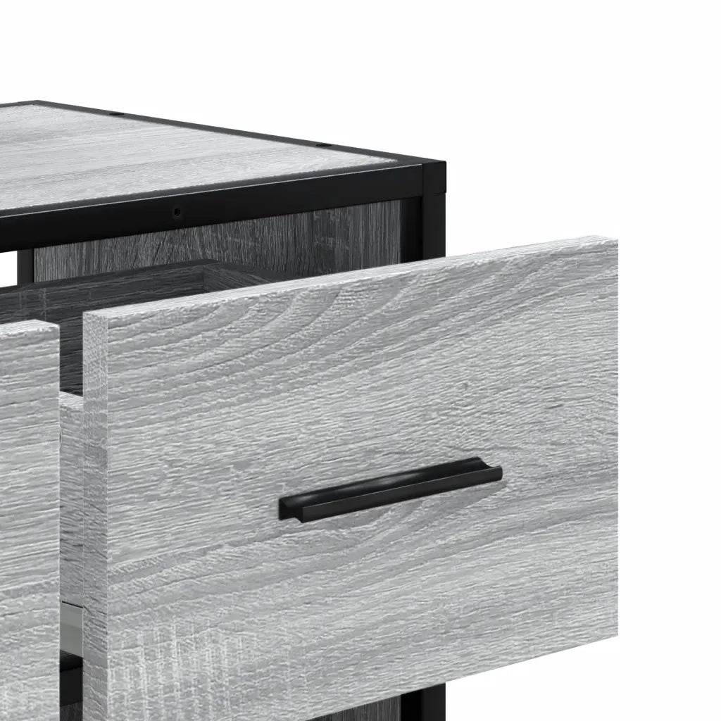 Mobile TV Grigio Sonoma 60x31x39,5cm in Truciolato e Metallo