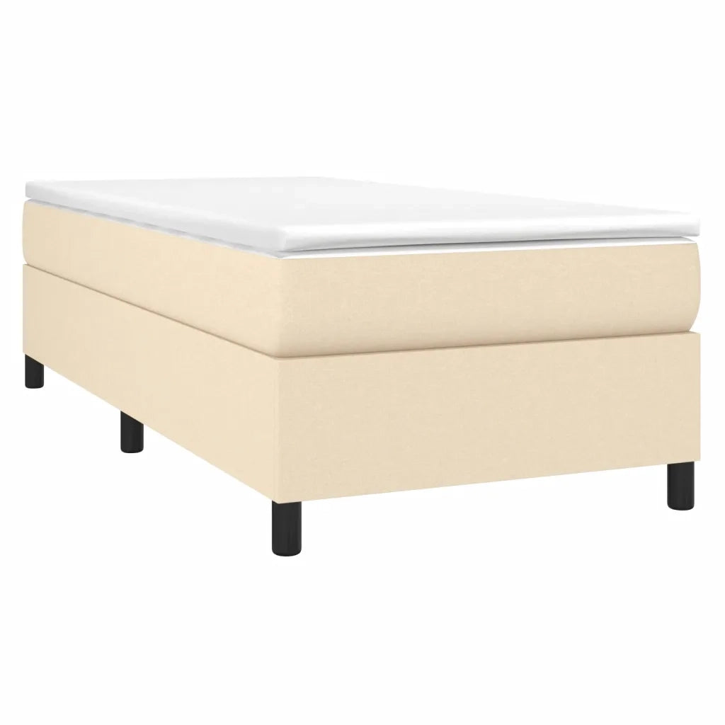 Struttura Letto a Rete a Molle Crema 100x200 cm in Tessuto 3120843