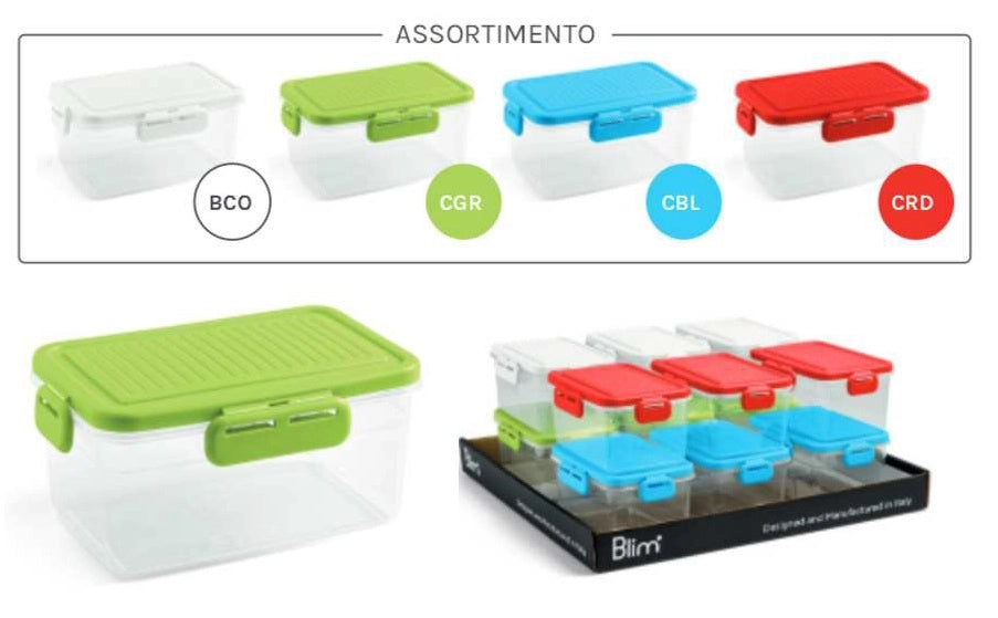 1 Pezzo Frigobox Contenitore Rettangolare My Home 100cl 17 x 11 x 7,4 cm 4 Colori