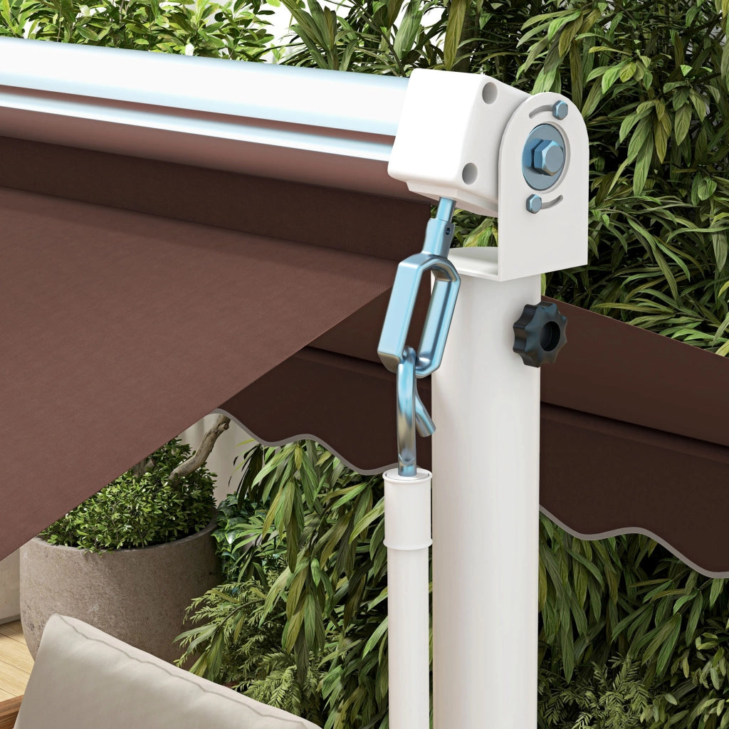 Tenda da sole ¨C zephmum ¨C 4.5x3.4m, regolabile, marrone