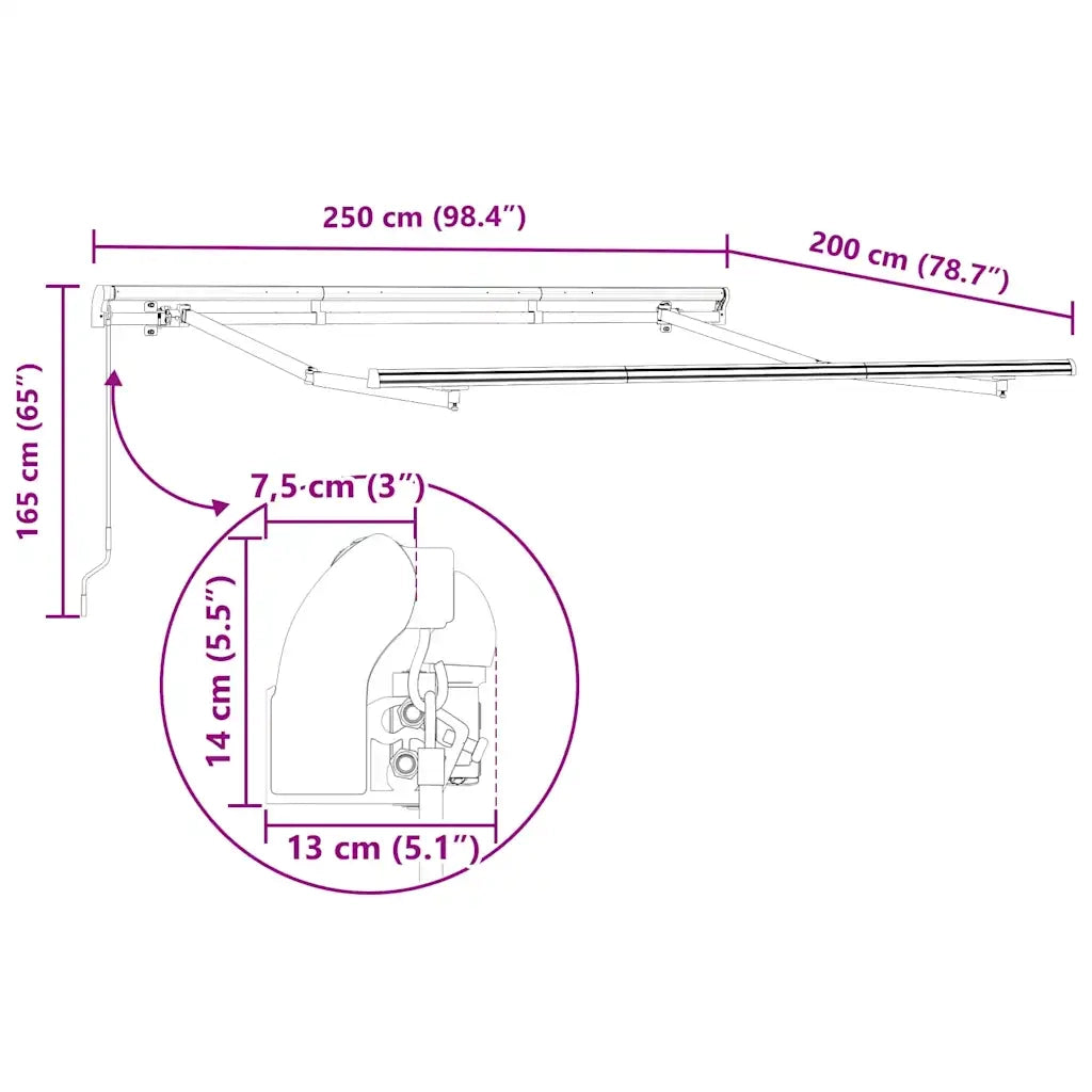 Struttura della tenda Bianco 2,5 x 2 m Metallo 42002540