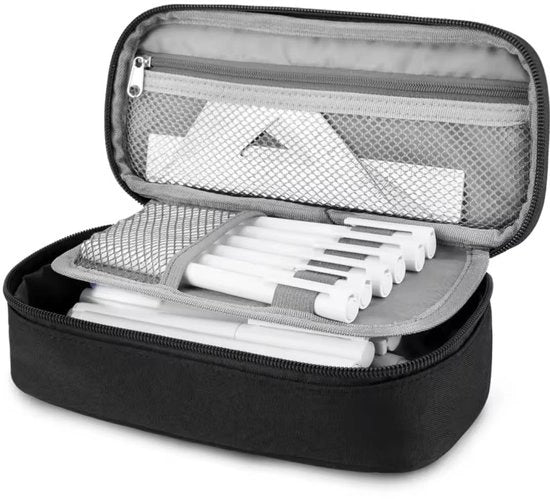 Etui per scuola con grande capacità - Etui con cinghia di trasporto - Leggero - Duraturo - Organizzazione con 50 penne