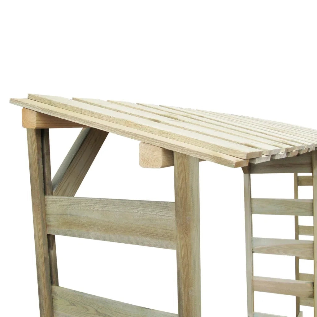 Capannone per Legname 300x44x176cm Legno Pino Impregnato