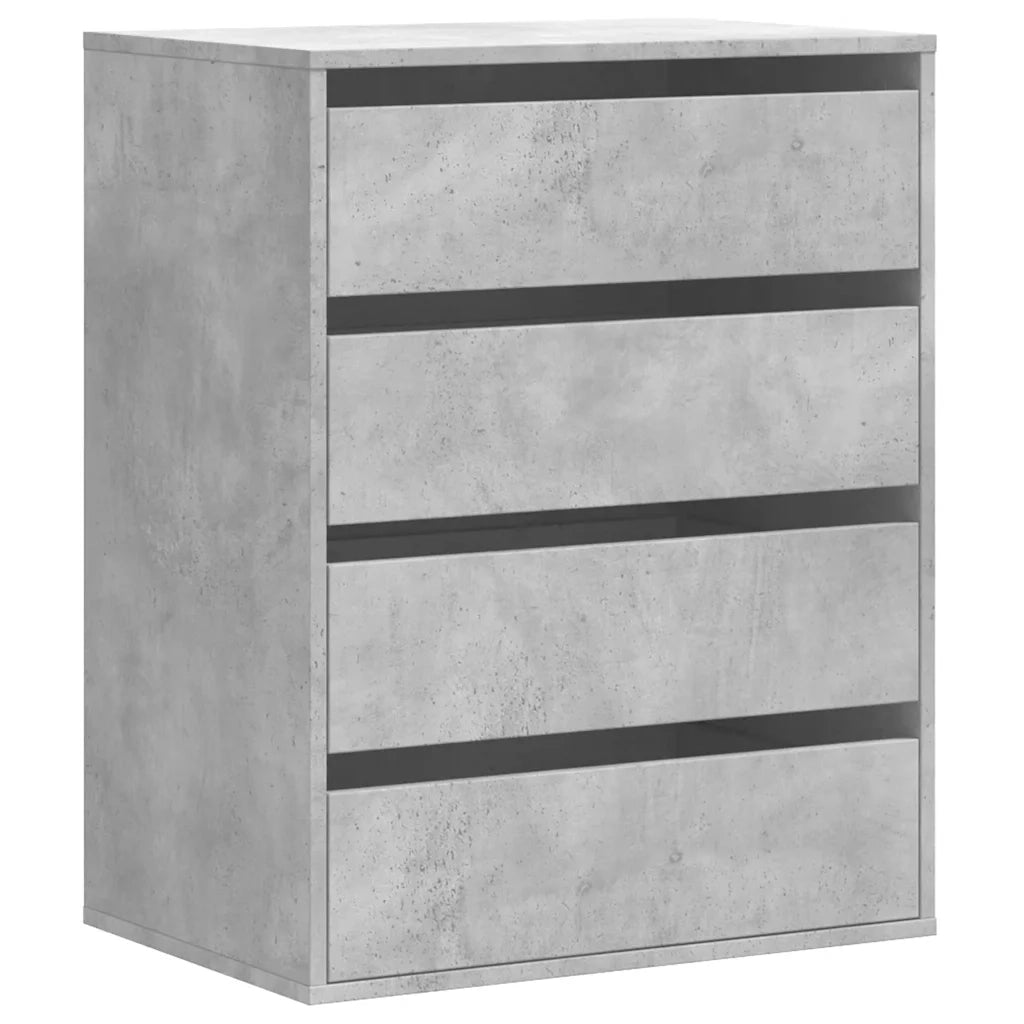 vidaXL Cassettiera Angolo Grigio Cemento 60x41x76cm Legno Multistrato