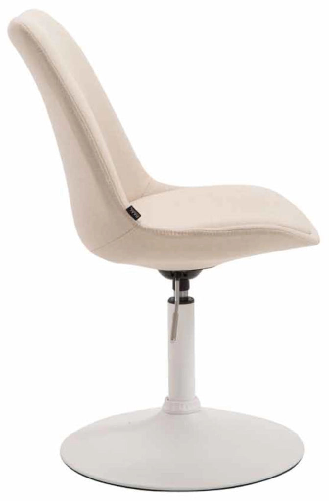 Set di 4 sedie da pranzo in tessuto Maverick crema,bianco