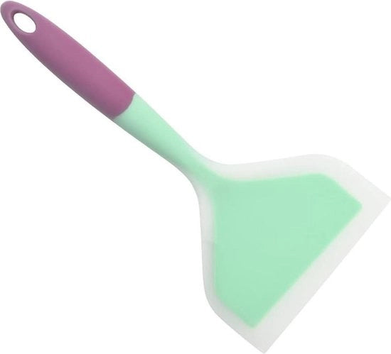 Spada per pancake in silicone - spatola per cottura - alta resistenza al calore - spatola premium flessibile non-stick in gomma - spatola per cottura - verde - viola