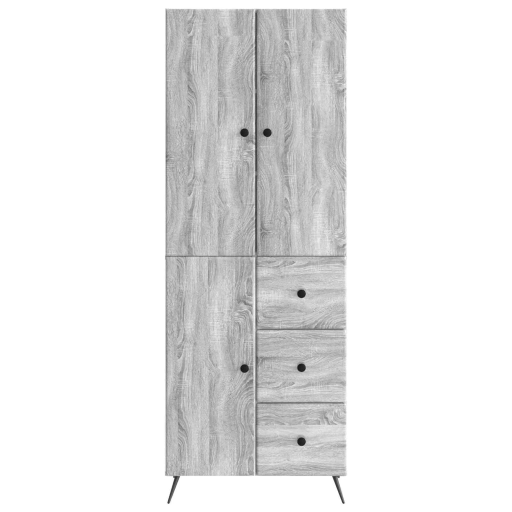Set di armadi 2 pcs Sonoma grigio Legno ingegnerizzato