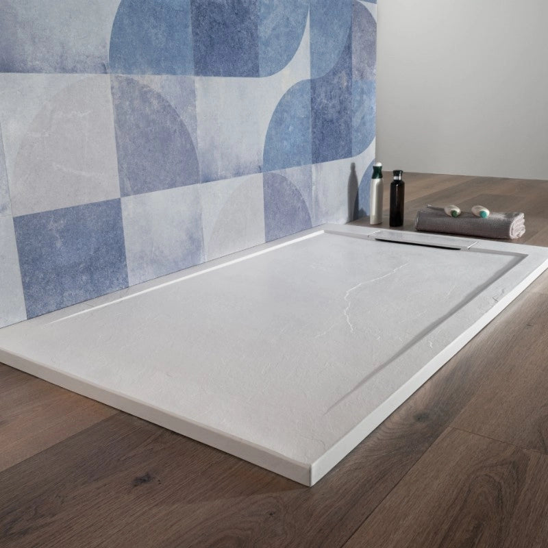 Piatto Doccia Bianco 70x100 Cm Rettangolare Marmoresina Effetto
