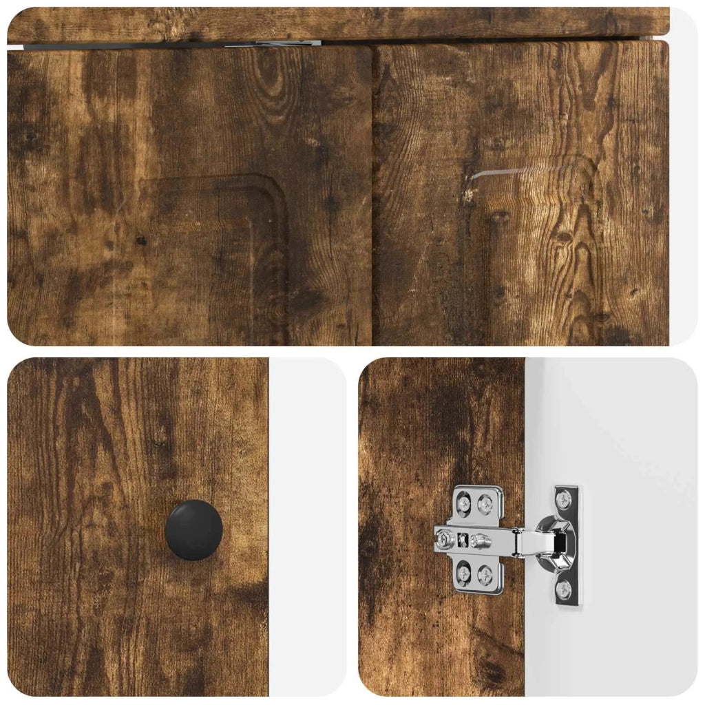 Mobiletto da bagno sotto il lavello Rovere Fumo 890019