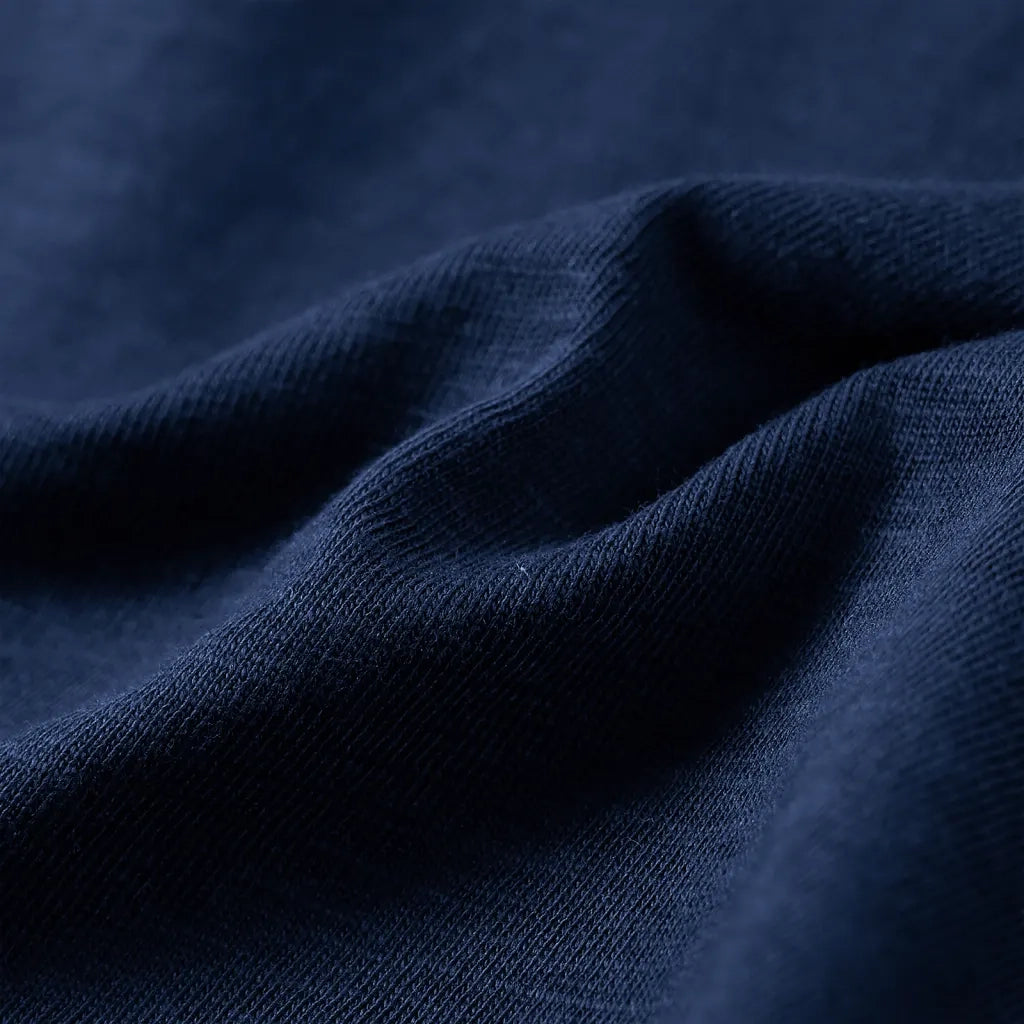 Maglietta Bambino Maniche Lunghe Blu Marino MÃ©lange 104