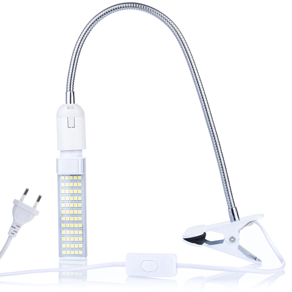 Illuminatore per Microscopio con Collo di Cigno e Clip 60xLED – Alta Luminosità, Materiale Durevole, 20W, Cavo 120cm