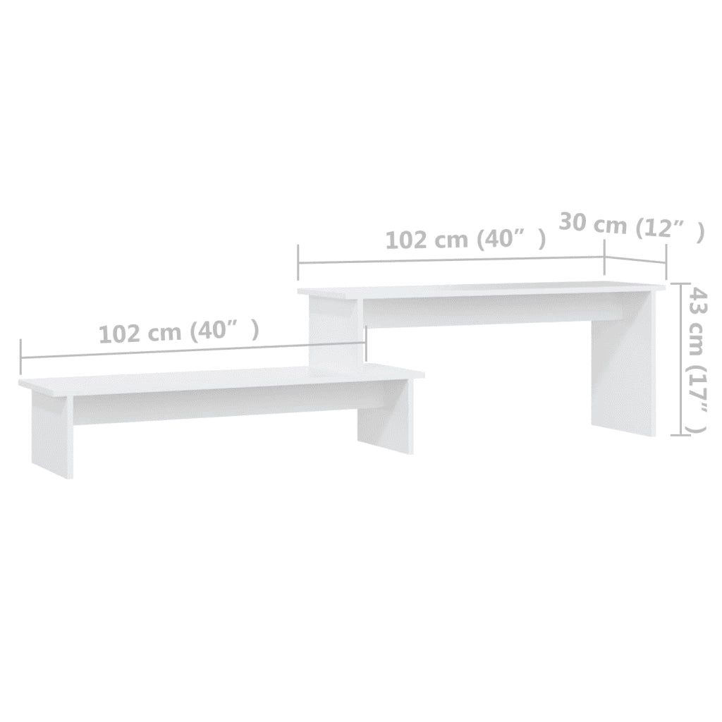 Mobile Porta TV Bianco 180x30x43 cm in Legno Multistrato cod mxl 33929